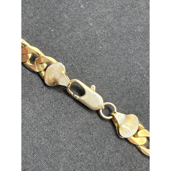 24K Gold Plated 22" Figaro Chain Necklace For Men & Women - Picture 6 of 6